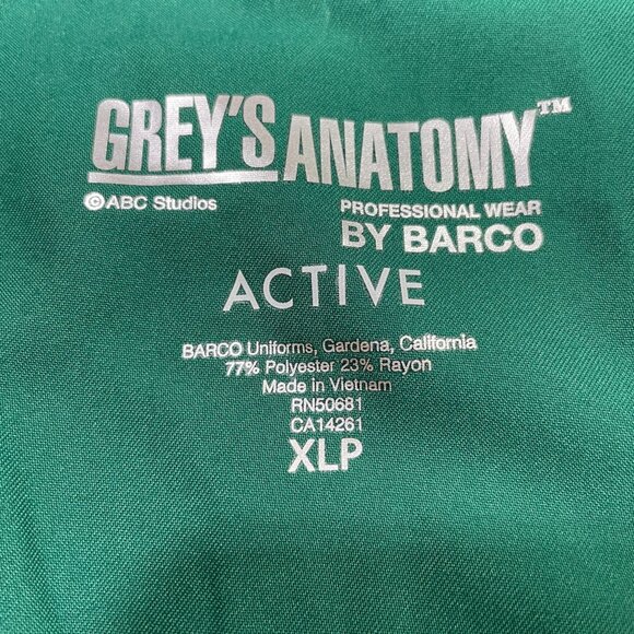 Greys Anatomy Active Scrub Pants XLP Teal Athleisure Work Career Nursing - Picture 3 of 9